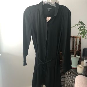 Banana Republic button shirt dress w/ tie at waist